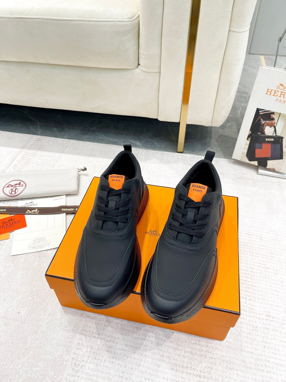 HM Giga Sneaker Black Calfskin 206281