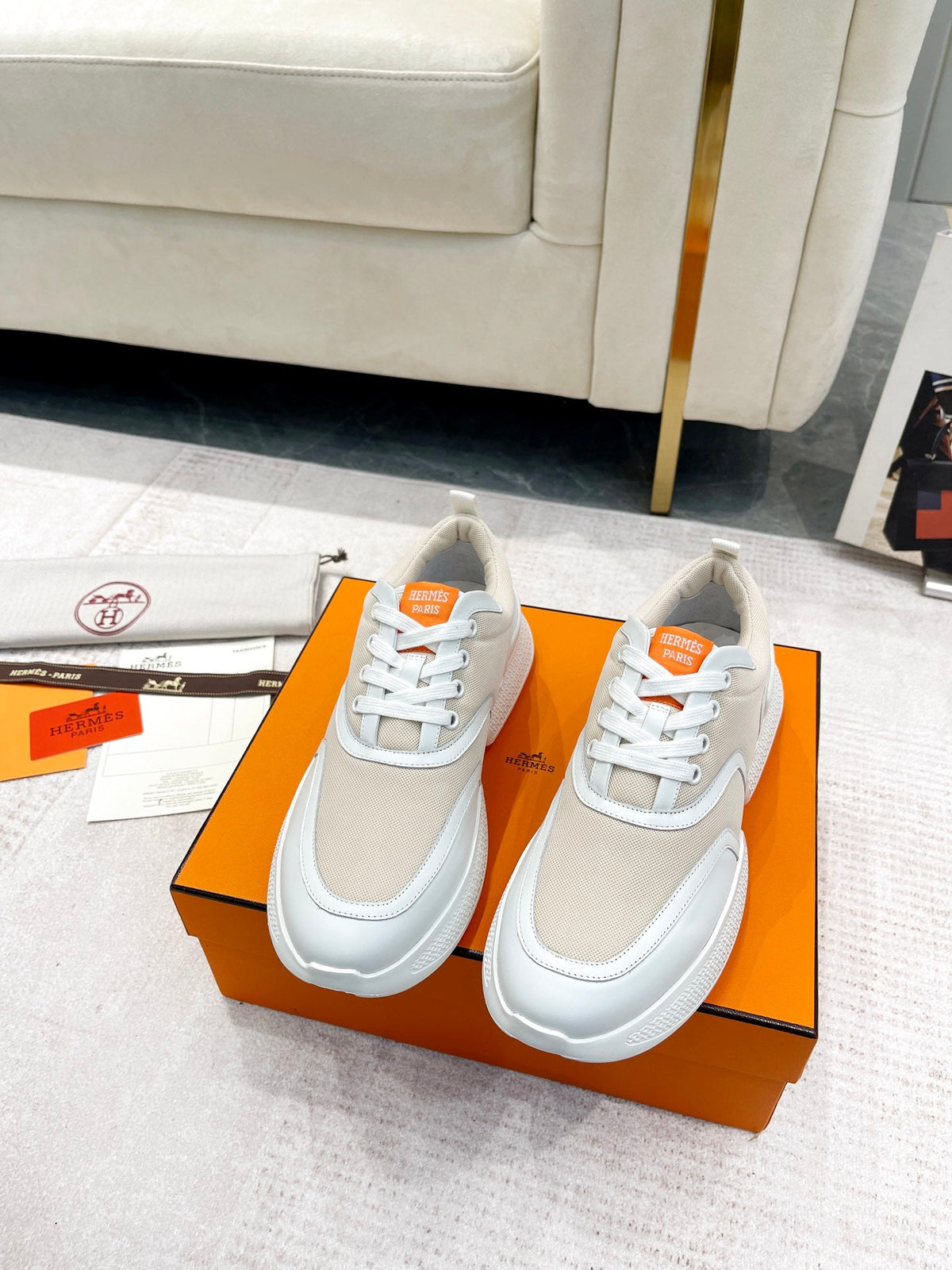 HM Giga Sneaker Light Fawn Beige Fabric 206298