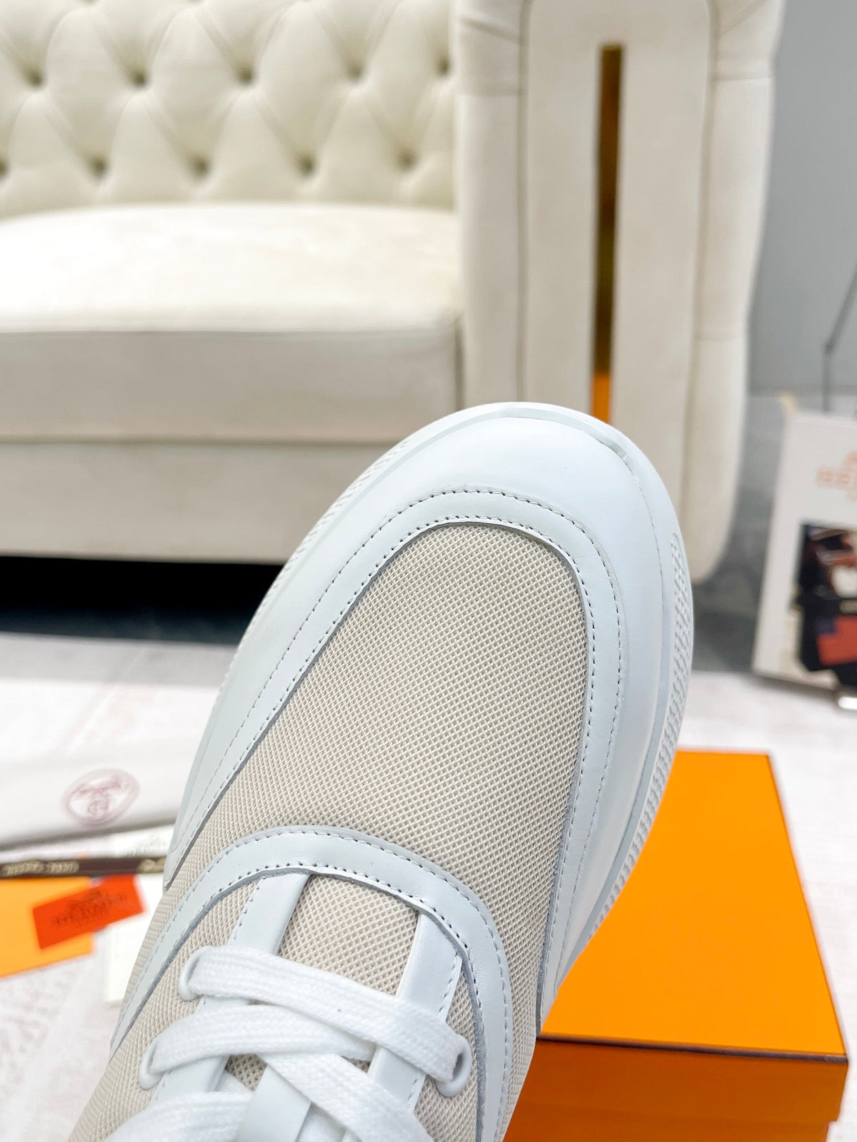 HM Giga Sneaker Light Fawn Beige Fabric 206298