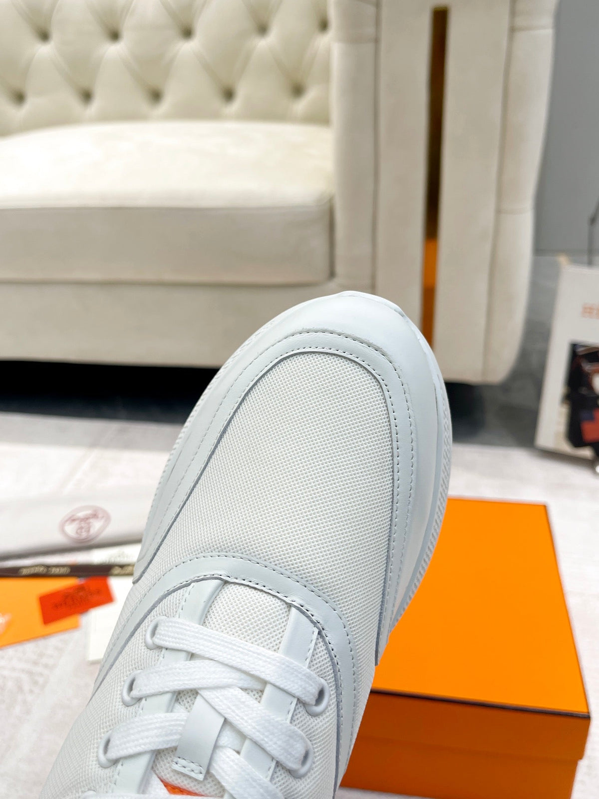 HM Giga Sneaker Beige Fabric206297