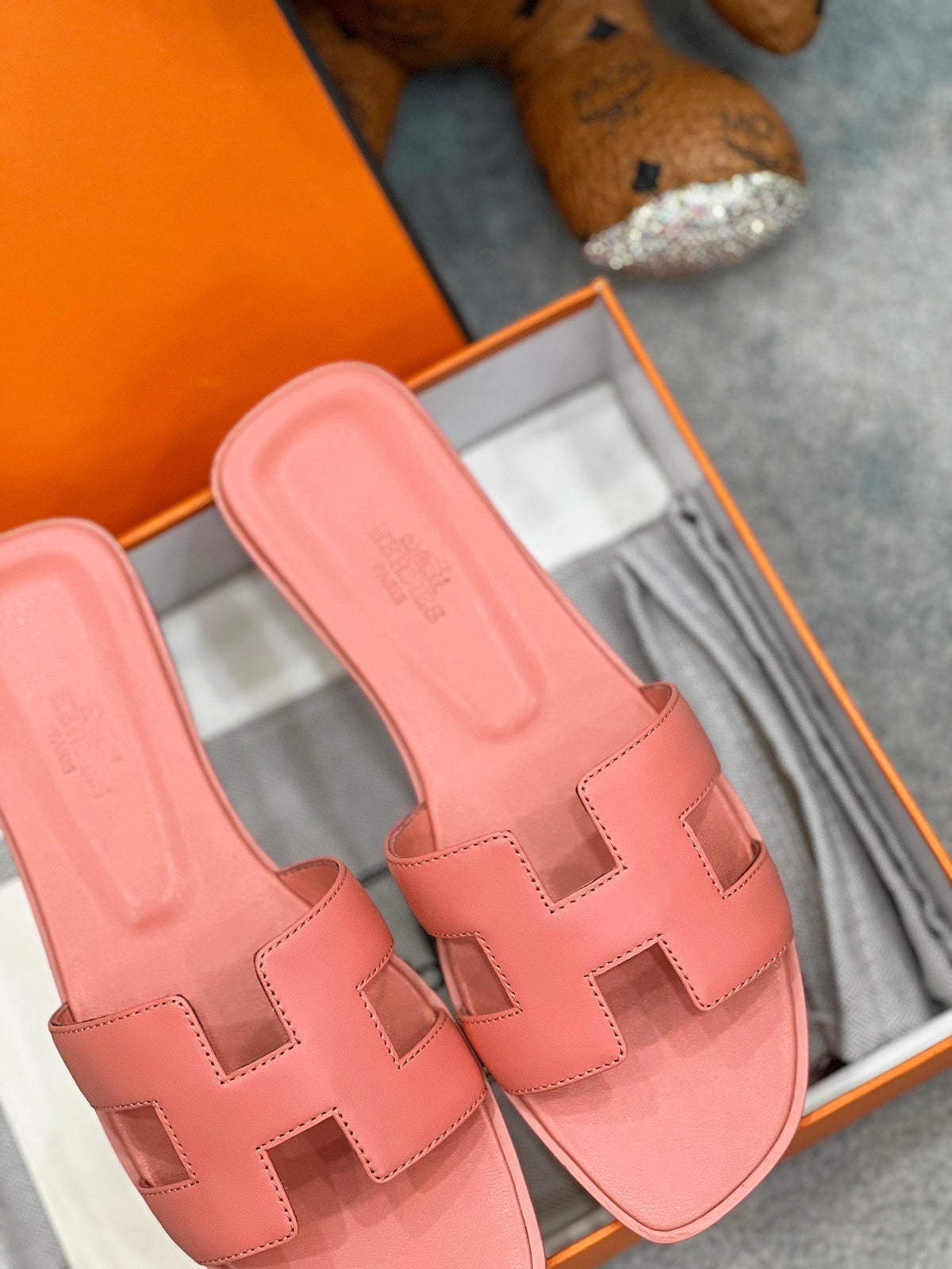 0ran Sandal Rose Smooth Calfskin