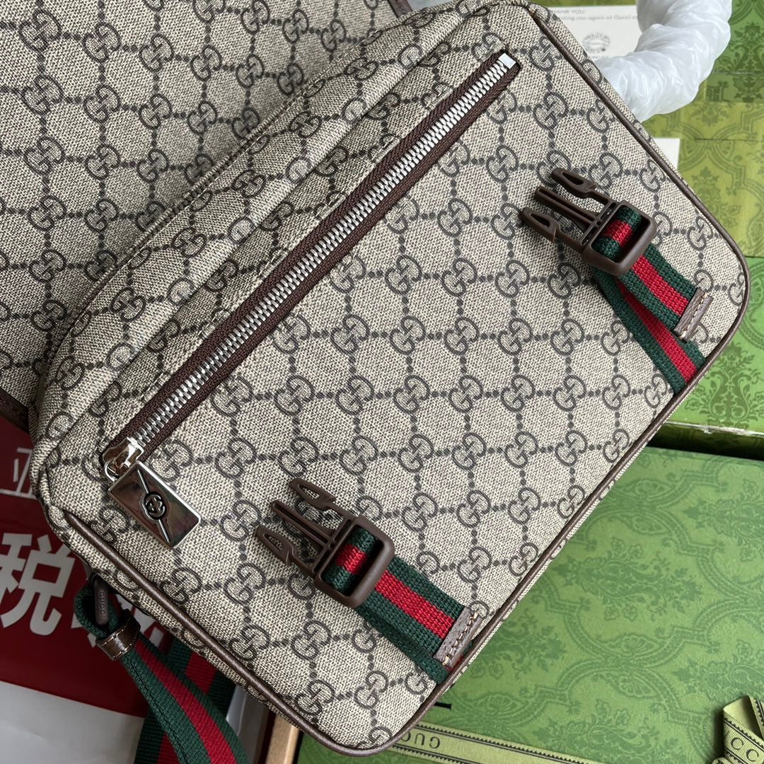 Gucci Bag Brown mix Beige Canvas 240098