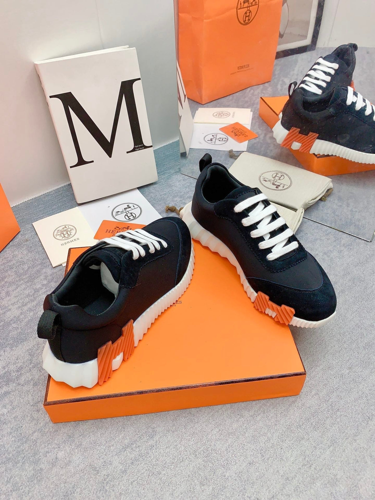 HM Bouncing Sneaker In Black Lambskin 106435