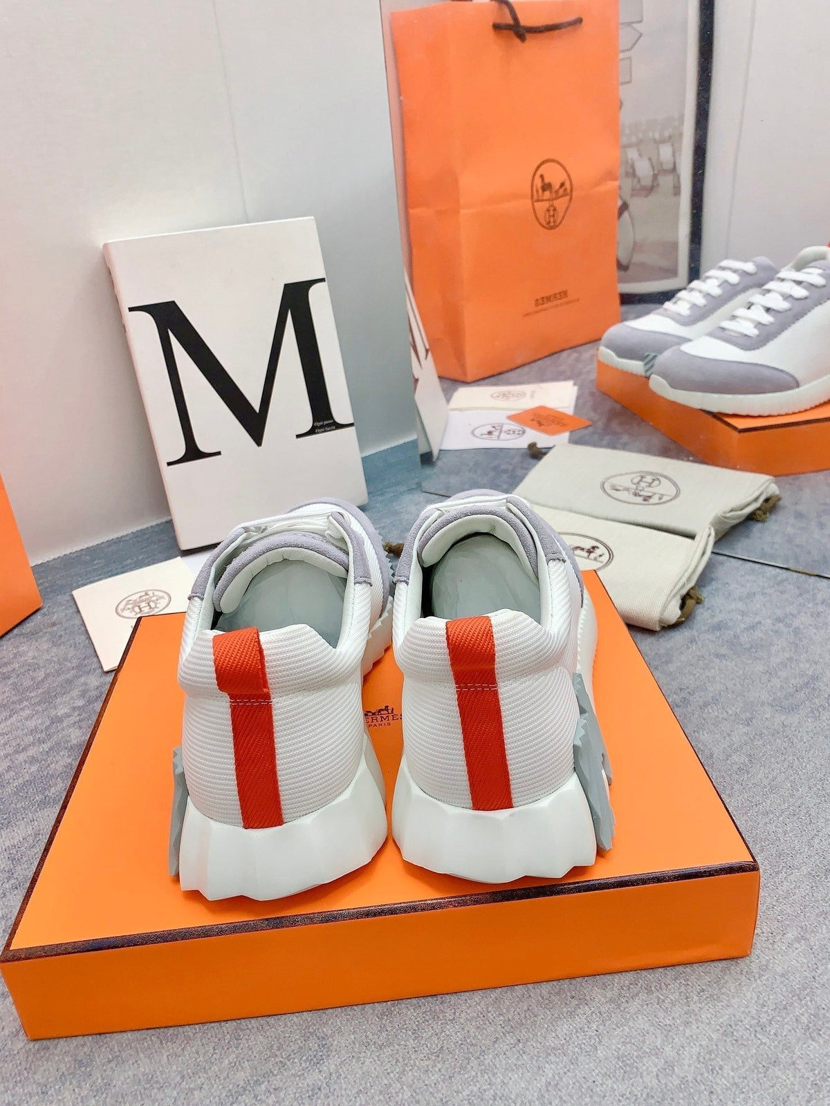 HM Bouncing Sneaker In Grey Mesh Fabric 106455