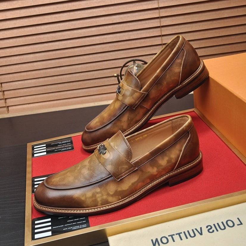 LV FLEX LOAFER IN MOCHA BROWN CALFSKIN