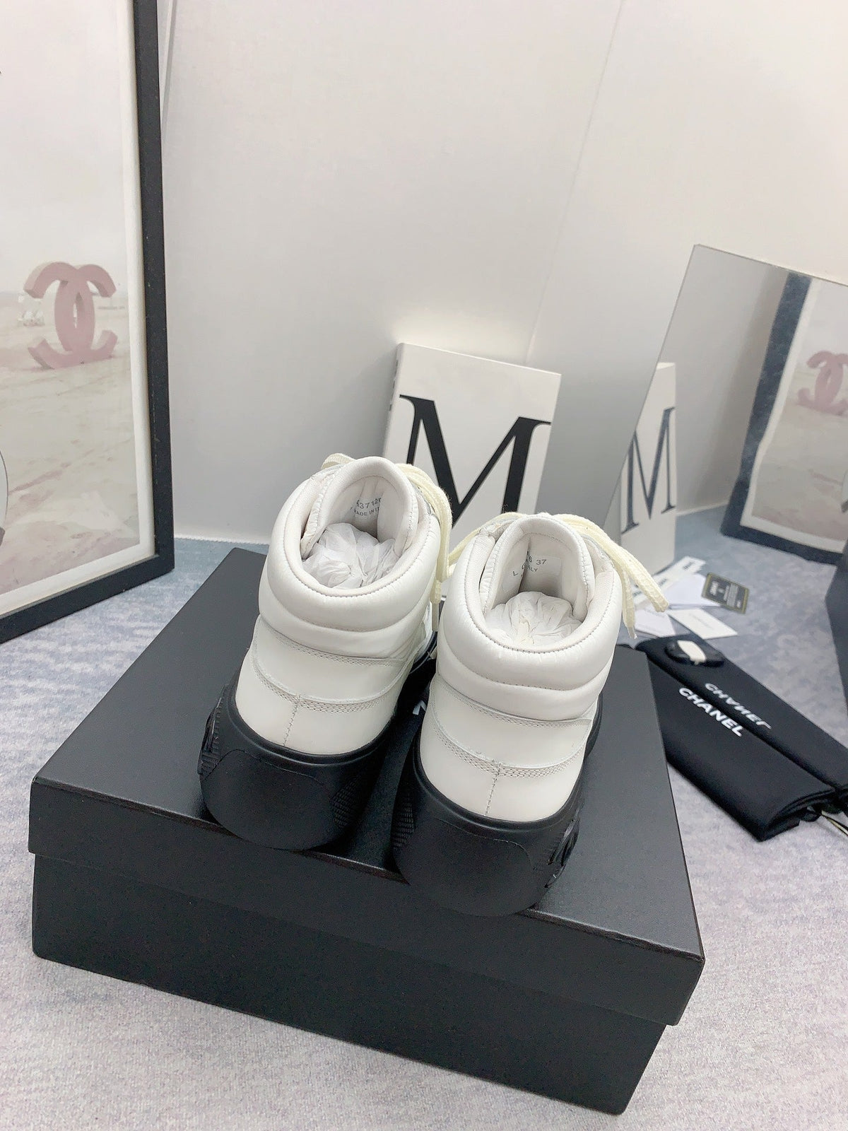 CC Sneaker Boots In White Calfskin 148771