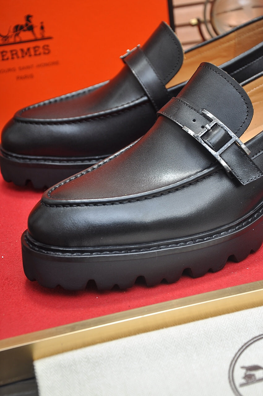 HM  MONTEREY LOAFER BLACK CALFSKIN