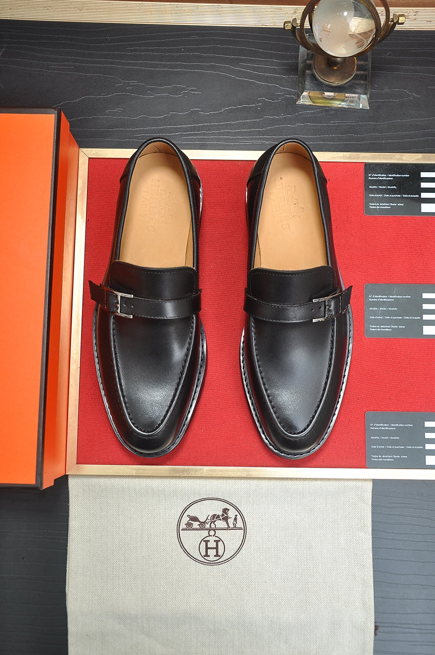 HM  MONTEREY LOAFER BLACK CALFSKIN