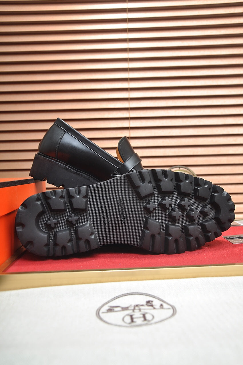 HM  MONTEREY LOAFER BLACK CALFSKIN