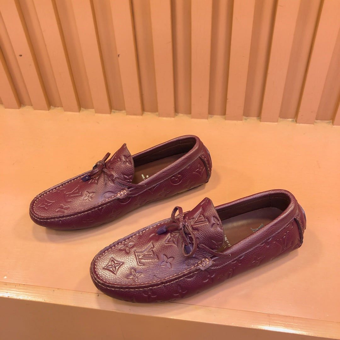 LV LOAFER IN JAM PURPLE EMBOSSED CALFSKIN