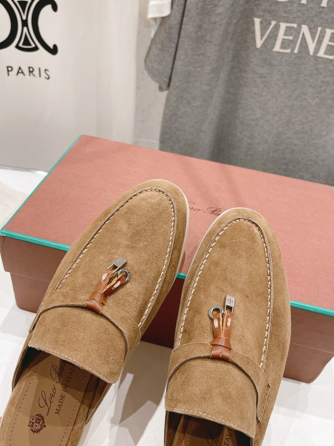 LP CHARMS WALK BABOUCHE LOAFERS COPPER SUEDE