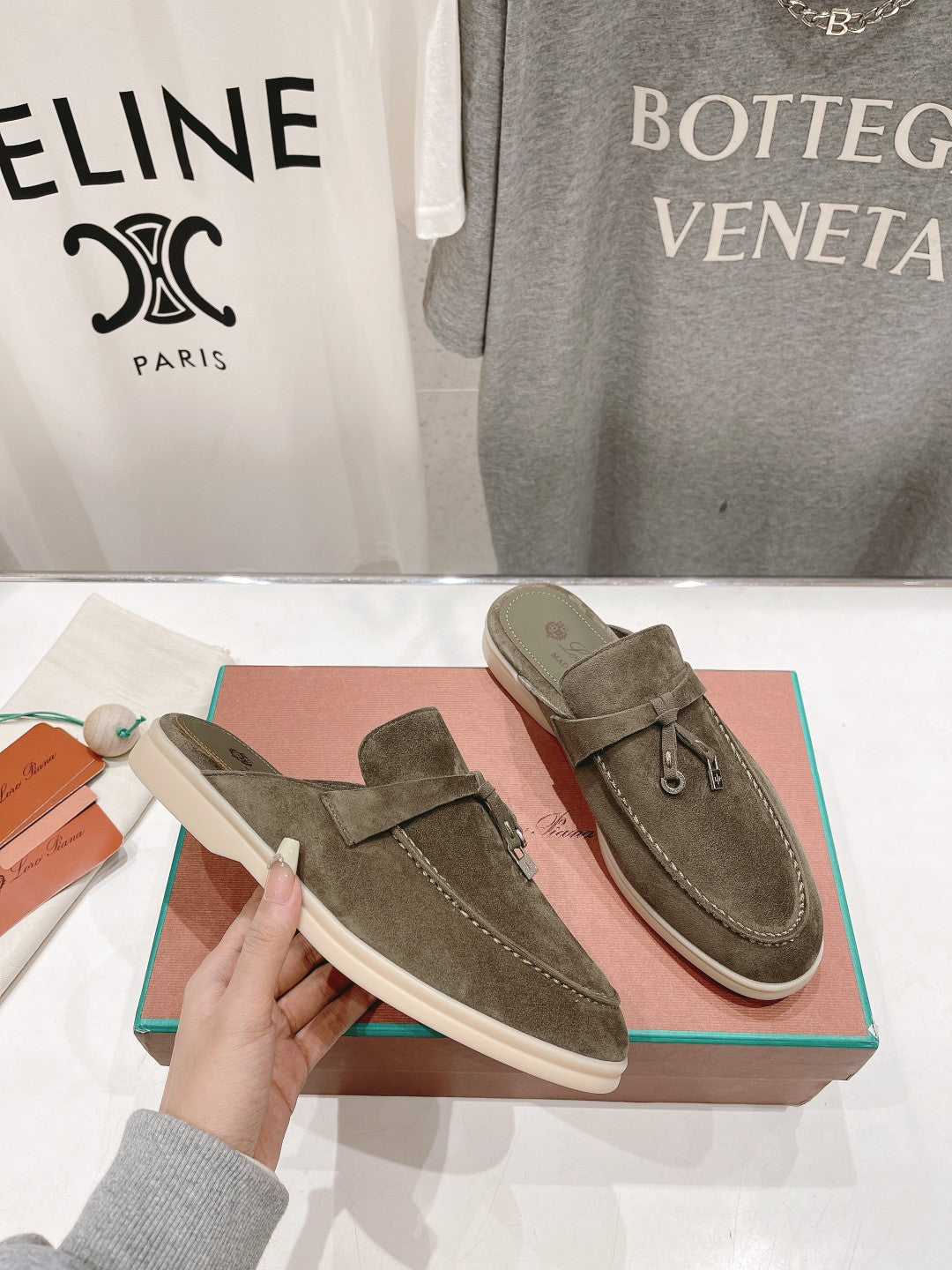 LP CHARMS WALK BABOUCHE LOAFERS CEDAR SUEDE