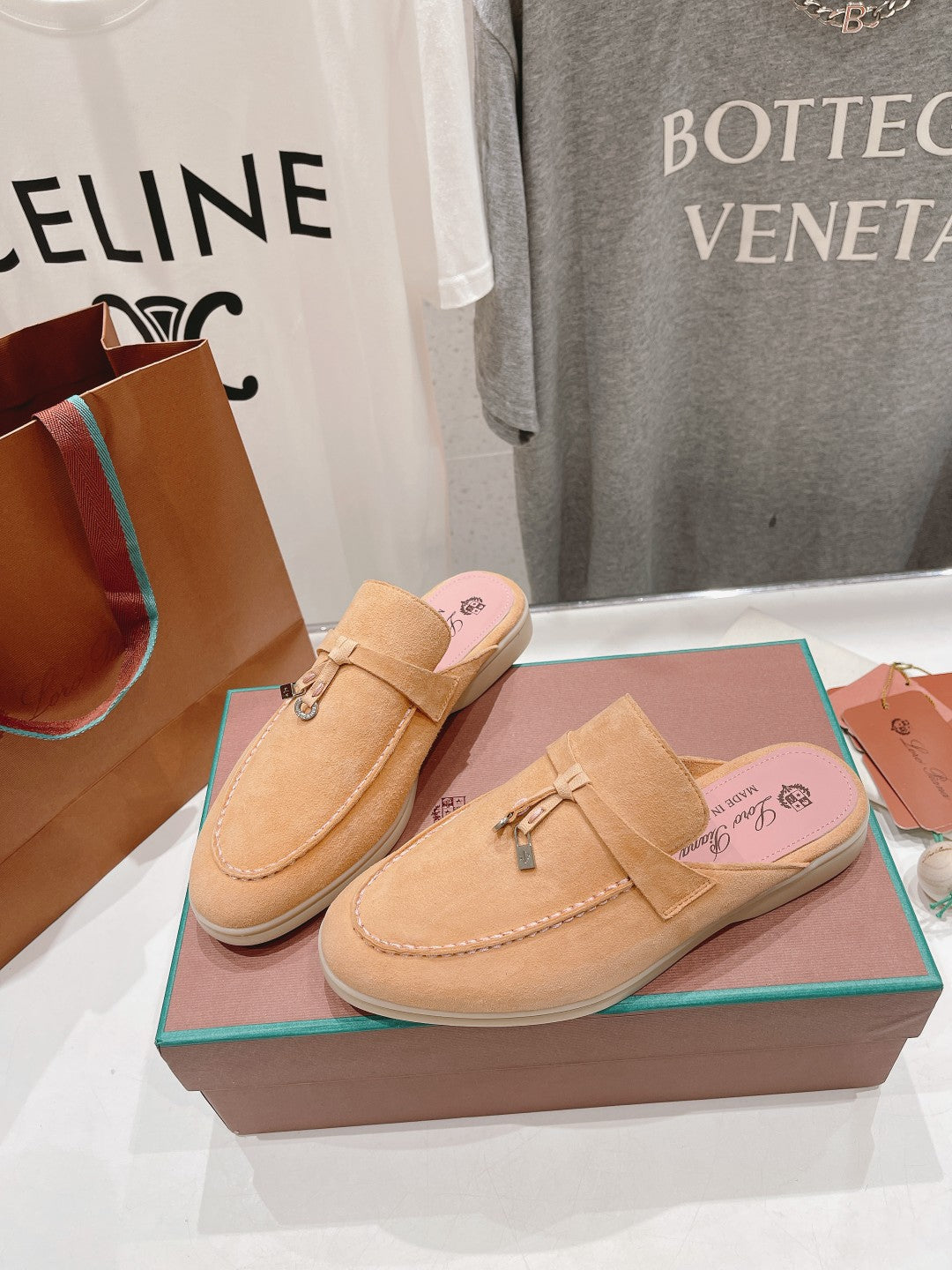 LP CHARMS WALK BABOUCHE LOAFERS CANTALOUPE SUEDE