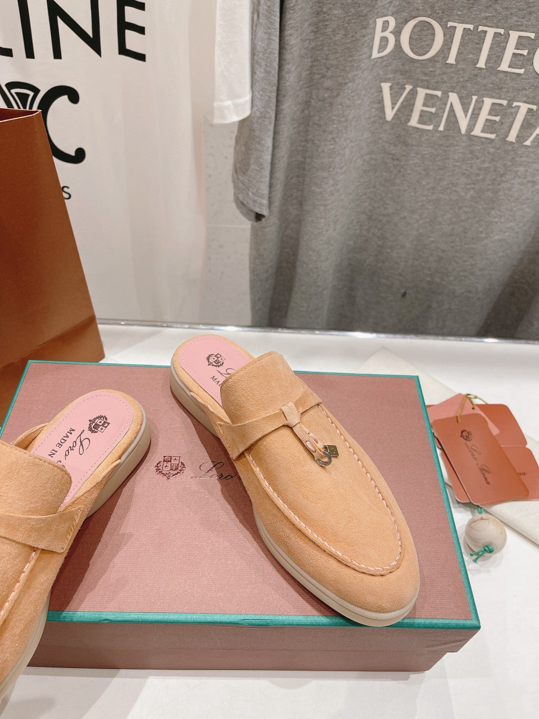 LP CHARMS WALK BABOUCHE LOAFERS CANTALOUPE SUEDE