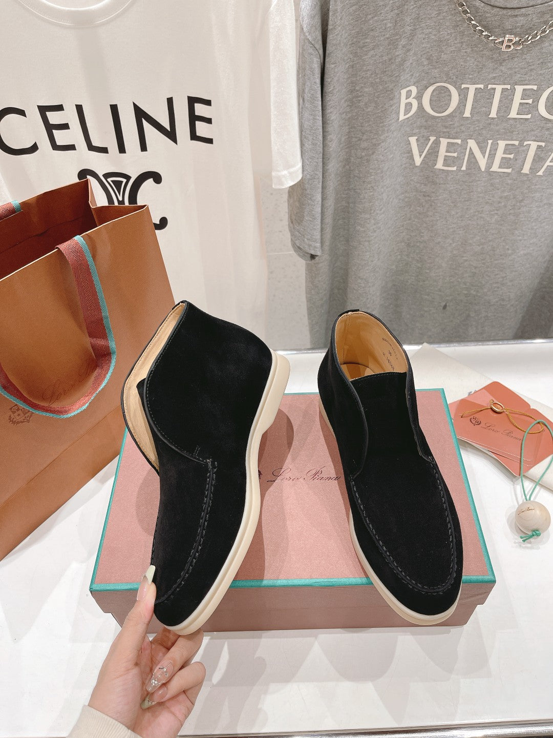 LP HIGH TOP OPEN WALK LOAFERS BLACK SUEDE