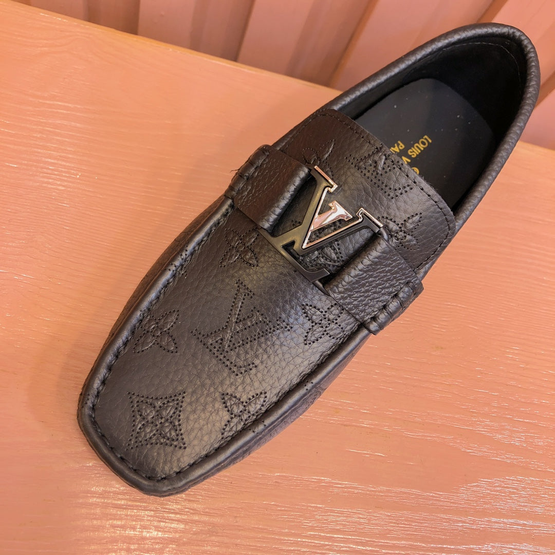 LV LOAFER IN BLACK MONOGRAM CALFSKIN