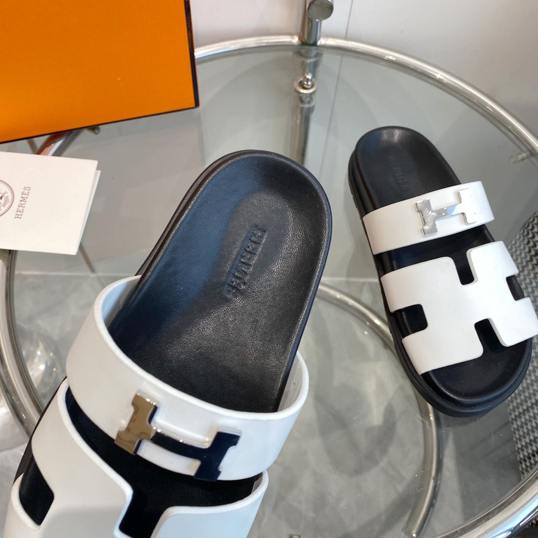 Chypre Sandal White Leather