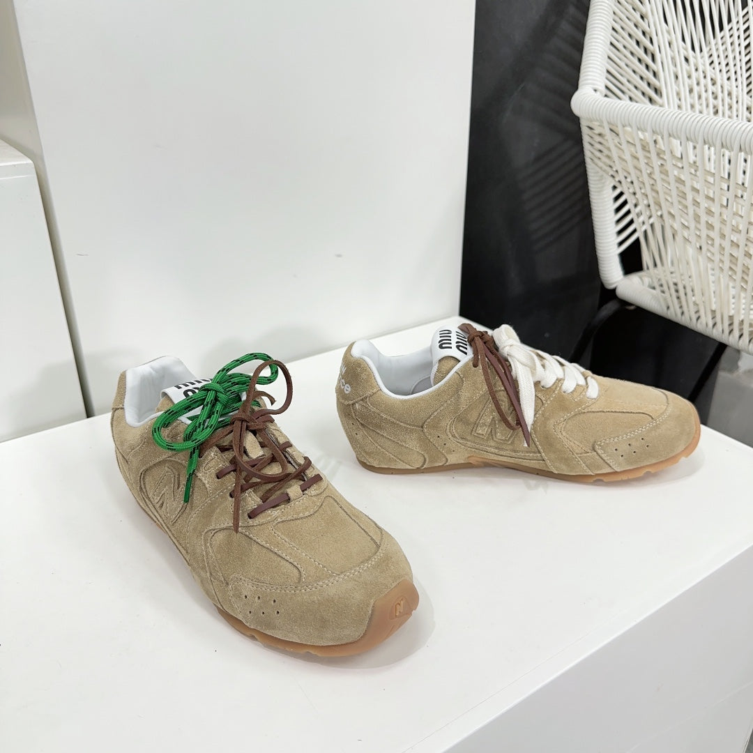 Miu Balance 530 SL Sneaker Light Brown Suede