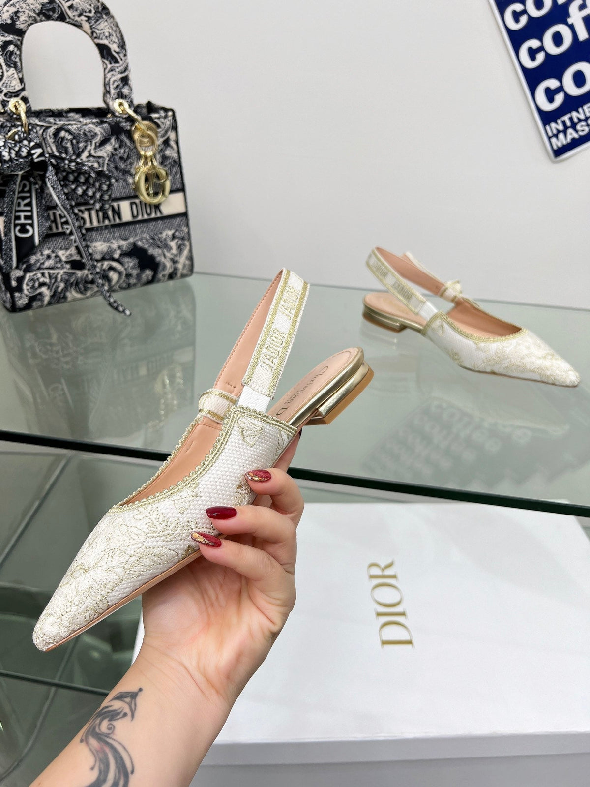 CD 25 Slingback Pump Cream Transparent Mesh