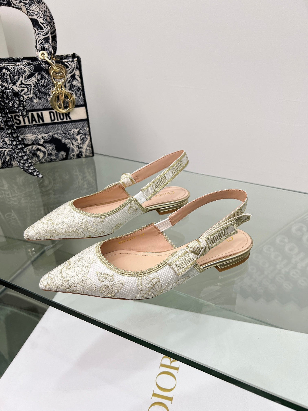 CD 25 Slingback Pump Cream Transparent Mesh