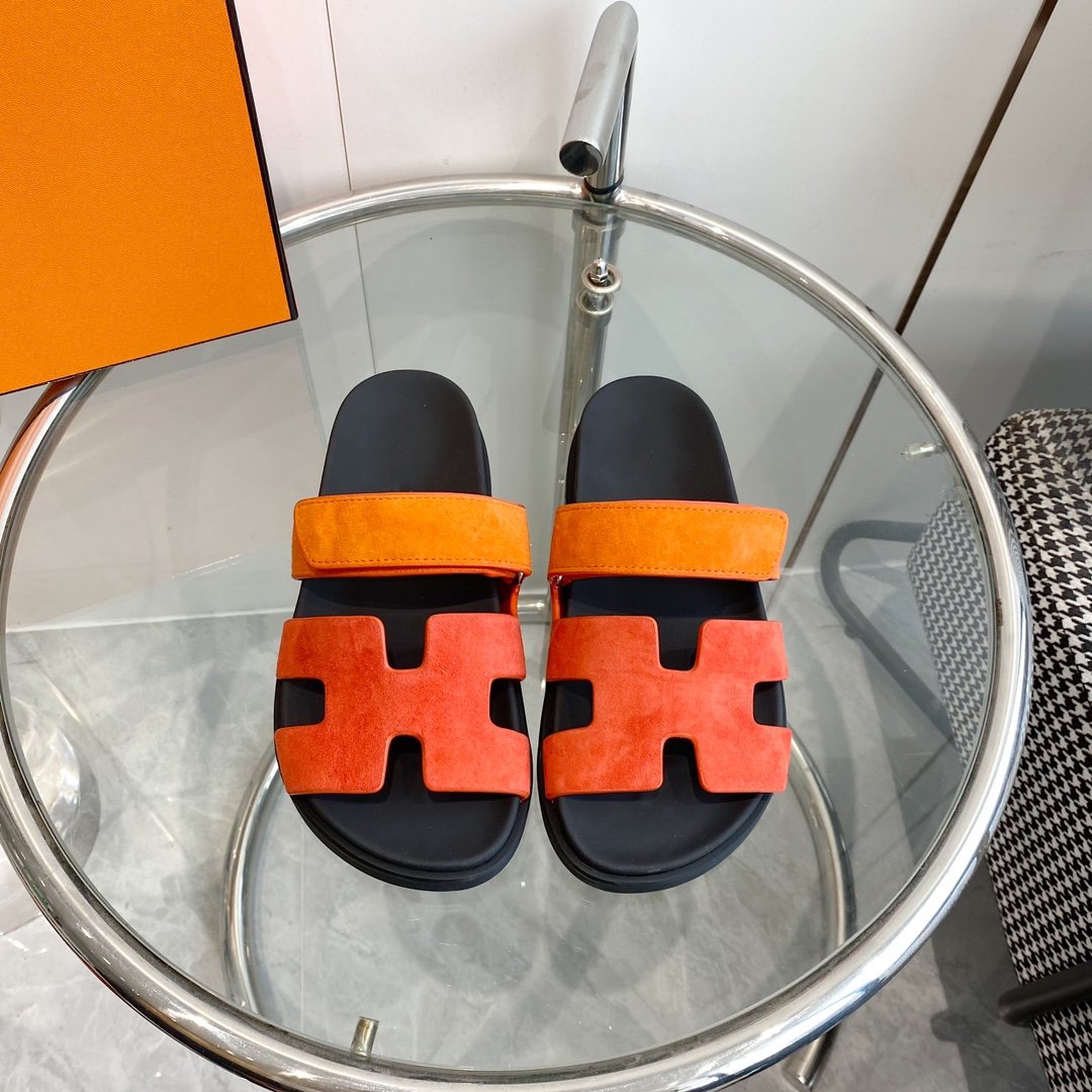 Chypre Sandal Suede Red Chapas / Orange