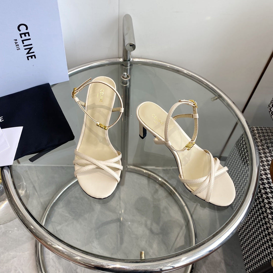 HIGH HEEL 65MM IN BEIGE CREAM CALFSKIN