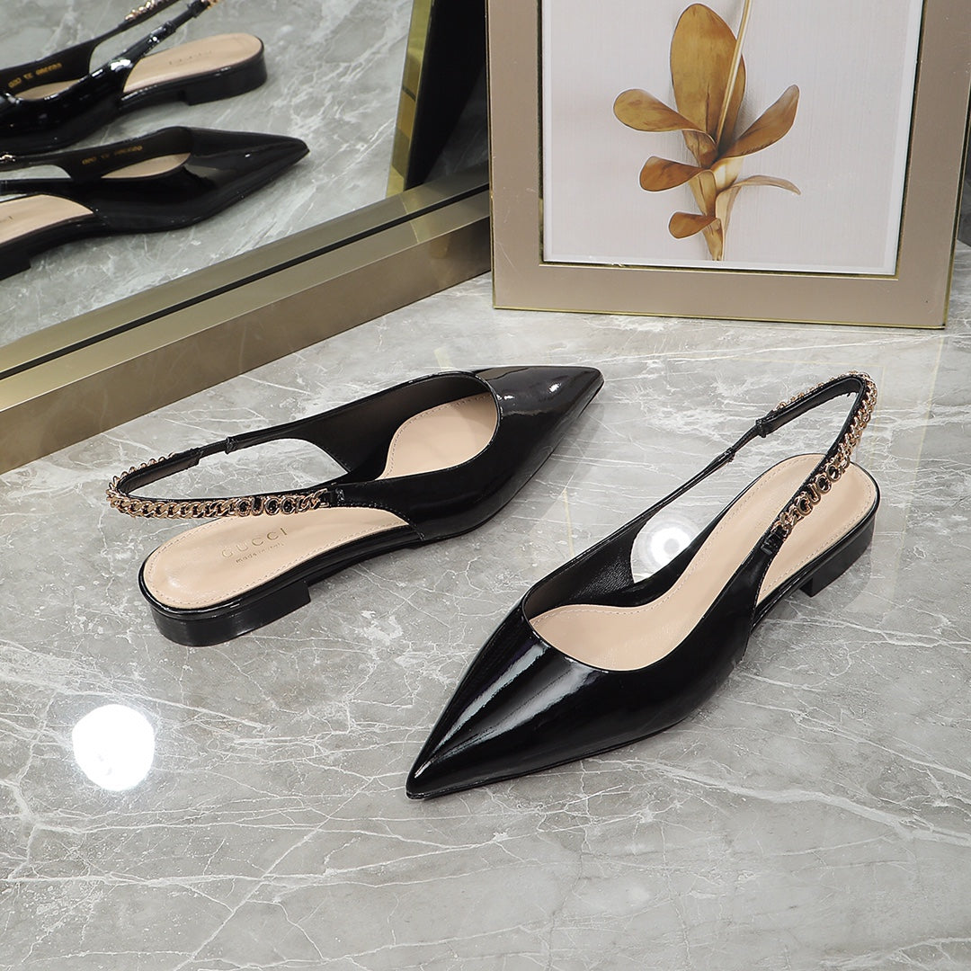 GG  Signoria Slingback Flat Black