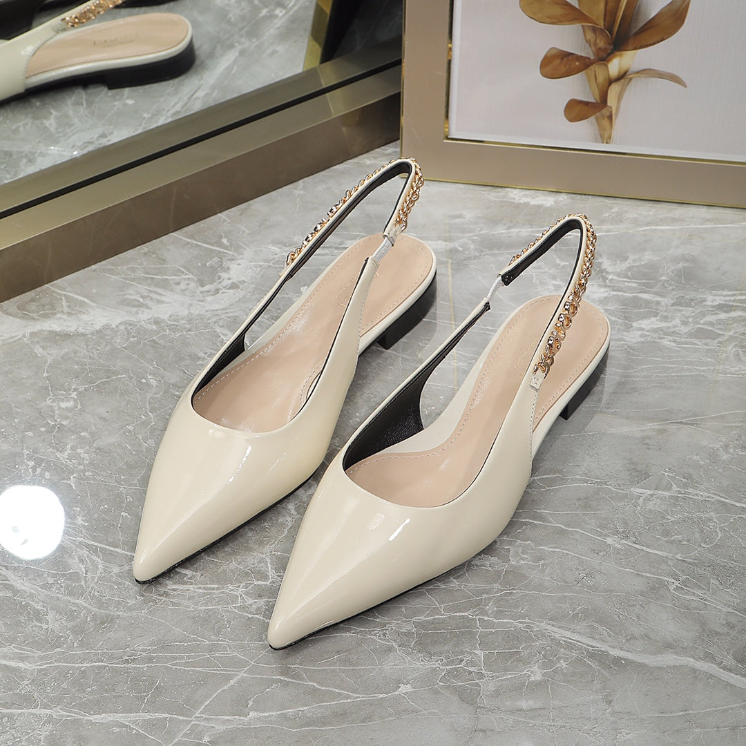 GG  Signoria Slingback Flat White