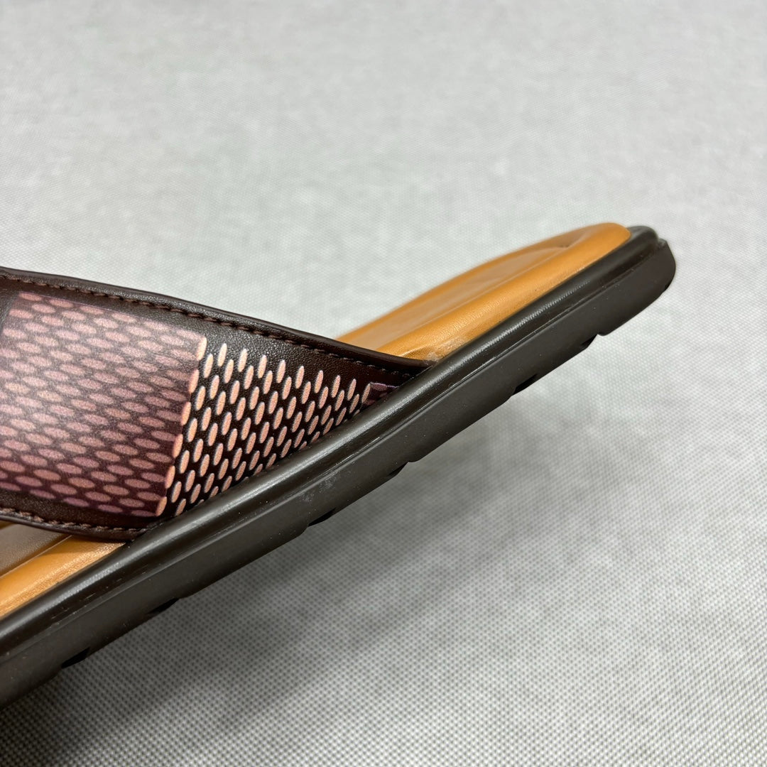 LV VENICE MULE SANDALS CARAMEL BROWN