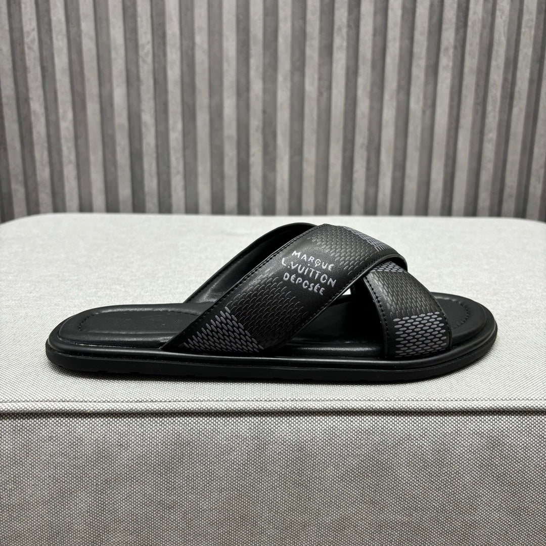 LV VENICE MULE SANDALS BLACK