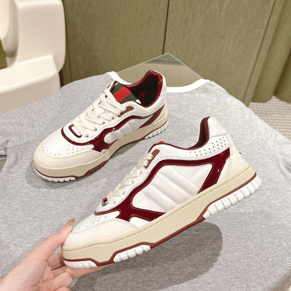GG Retro sneakers WHite Red
