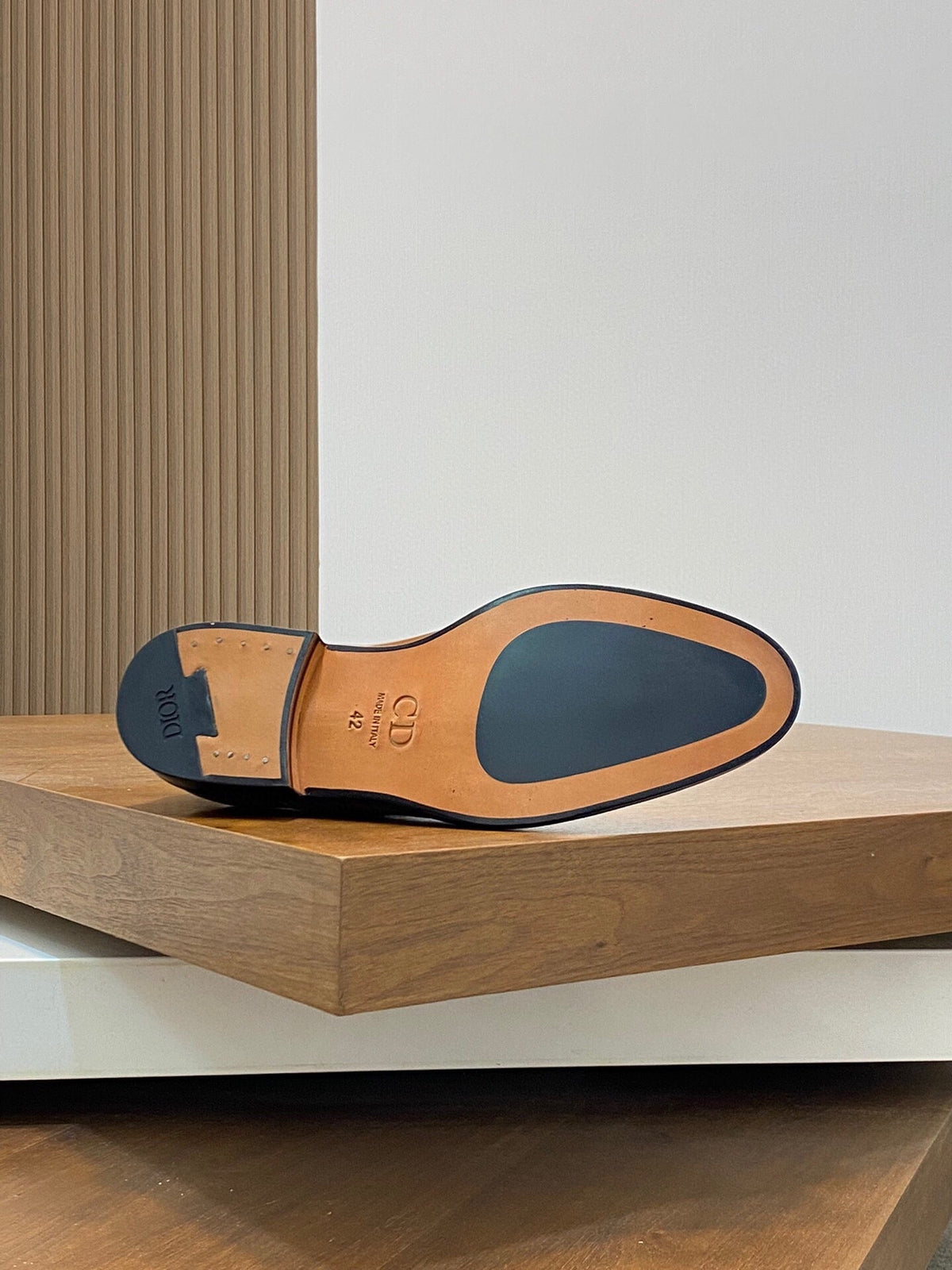 CD TIMELESS SIMPLE OXFORD TAWNY POLISHED CALFSKIN