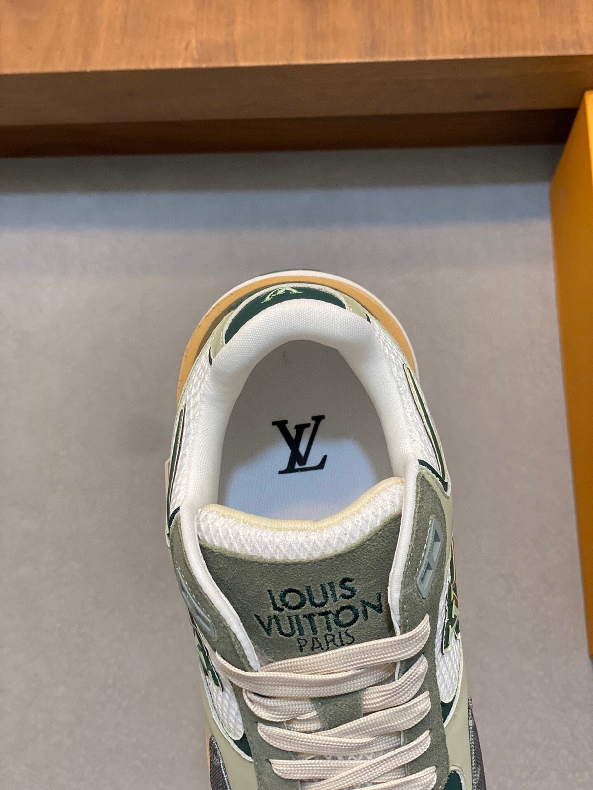 LV RUN WAY TRAINERS SHOES LIGHT GREY