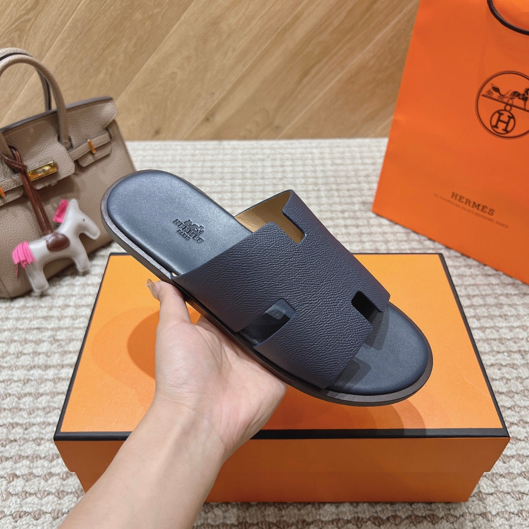 HM Izmir Sandals Navy Blue Lambskin 294943