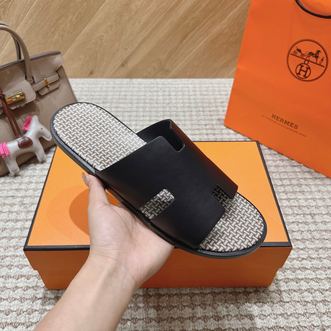 HM Izmir Sandals Black Calfskin 294950