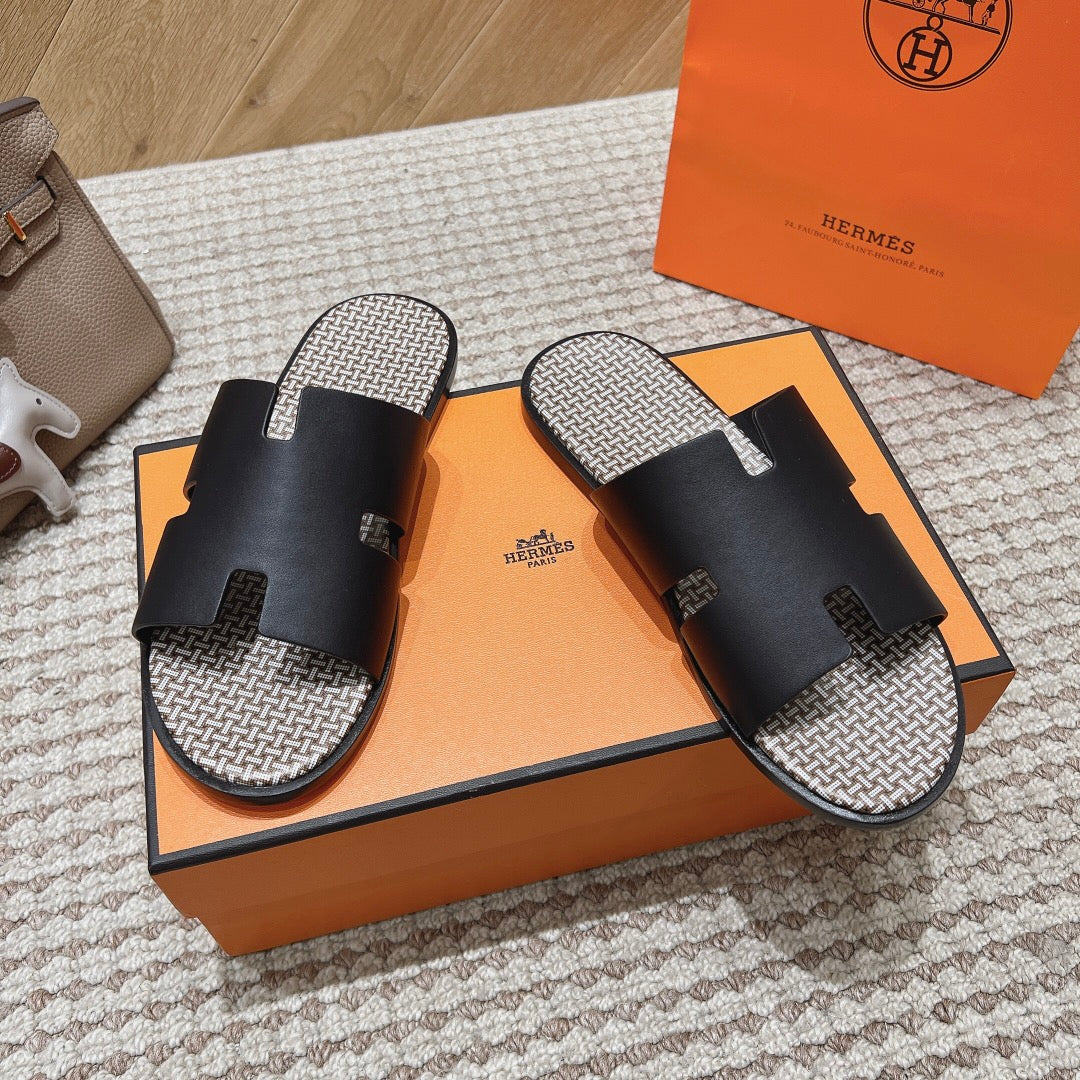 HM Izmir Sandals Black Calfskin 294950
