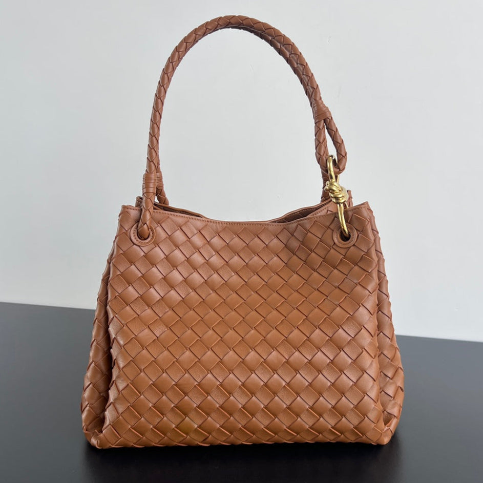 BV Intrecciato 30cm Bag Brown Leather 532249