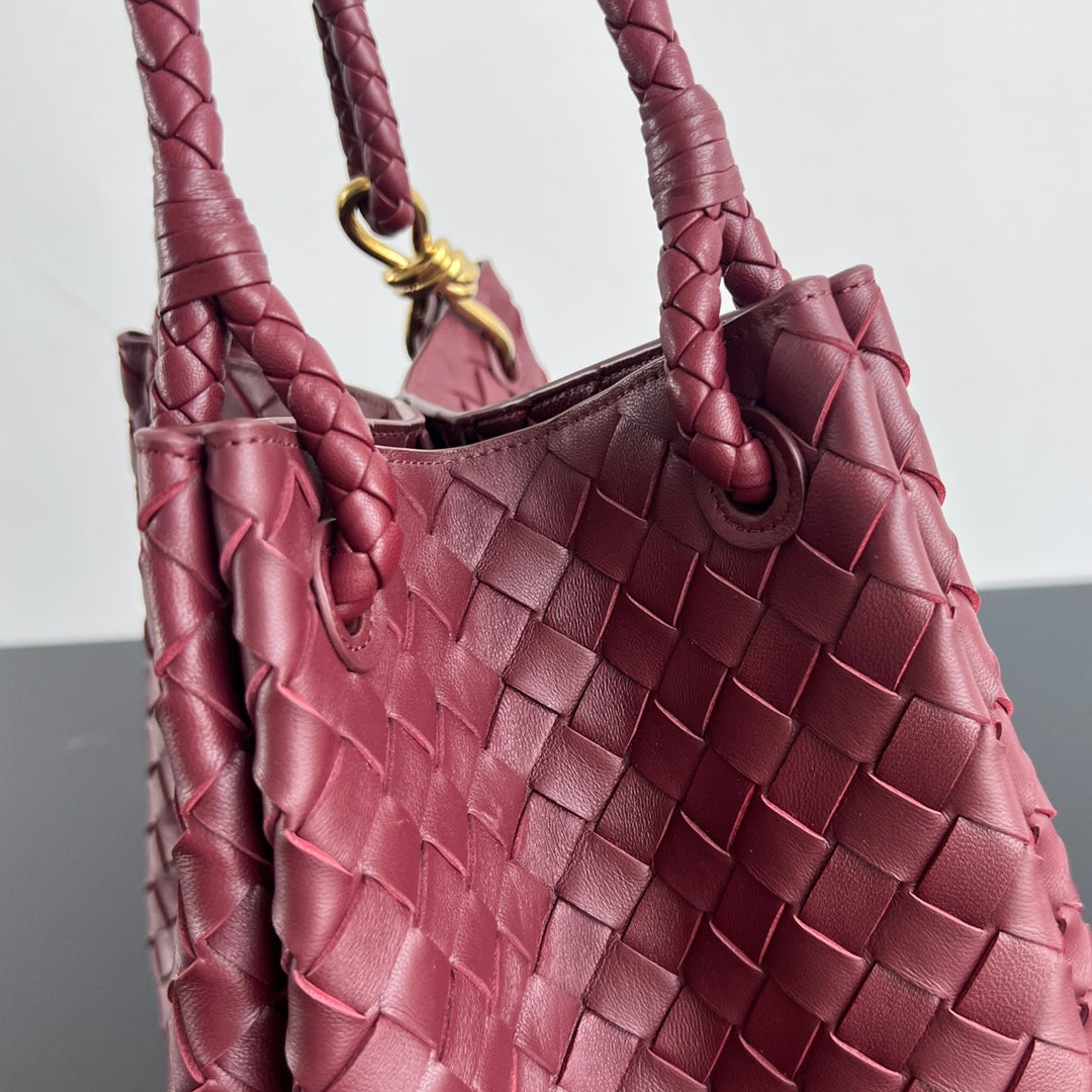 BV Intrecciato 30cm Bag Burgundy Leather 532256