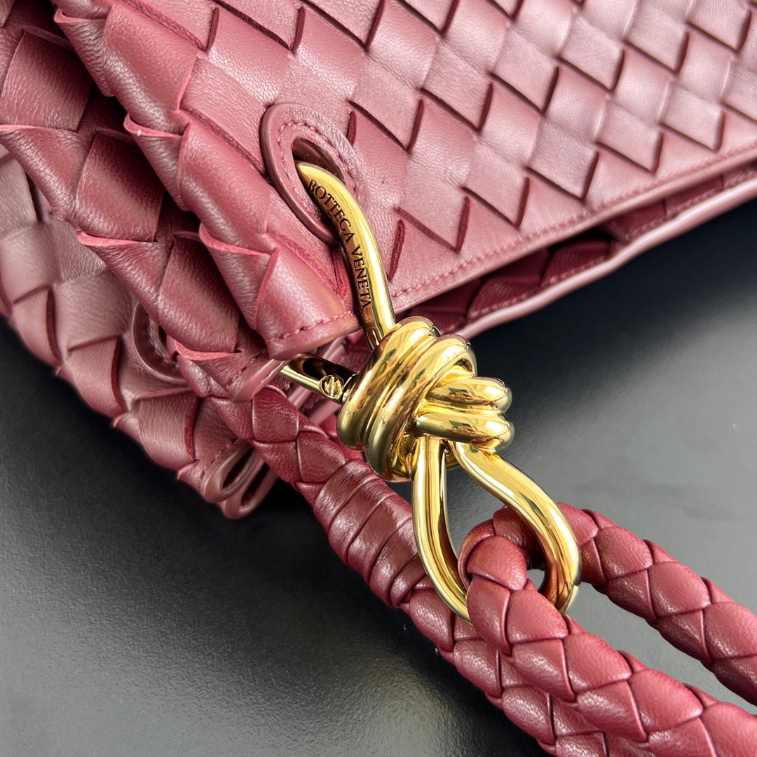 BV Intrecciato 30cm Bag Burgundy Leather 532256