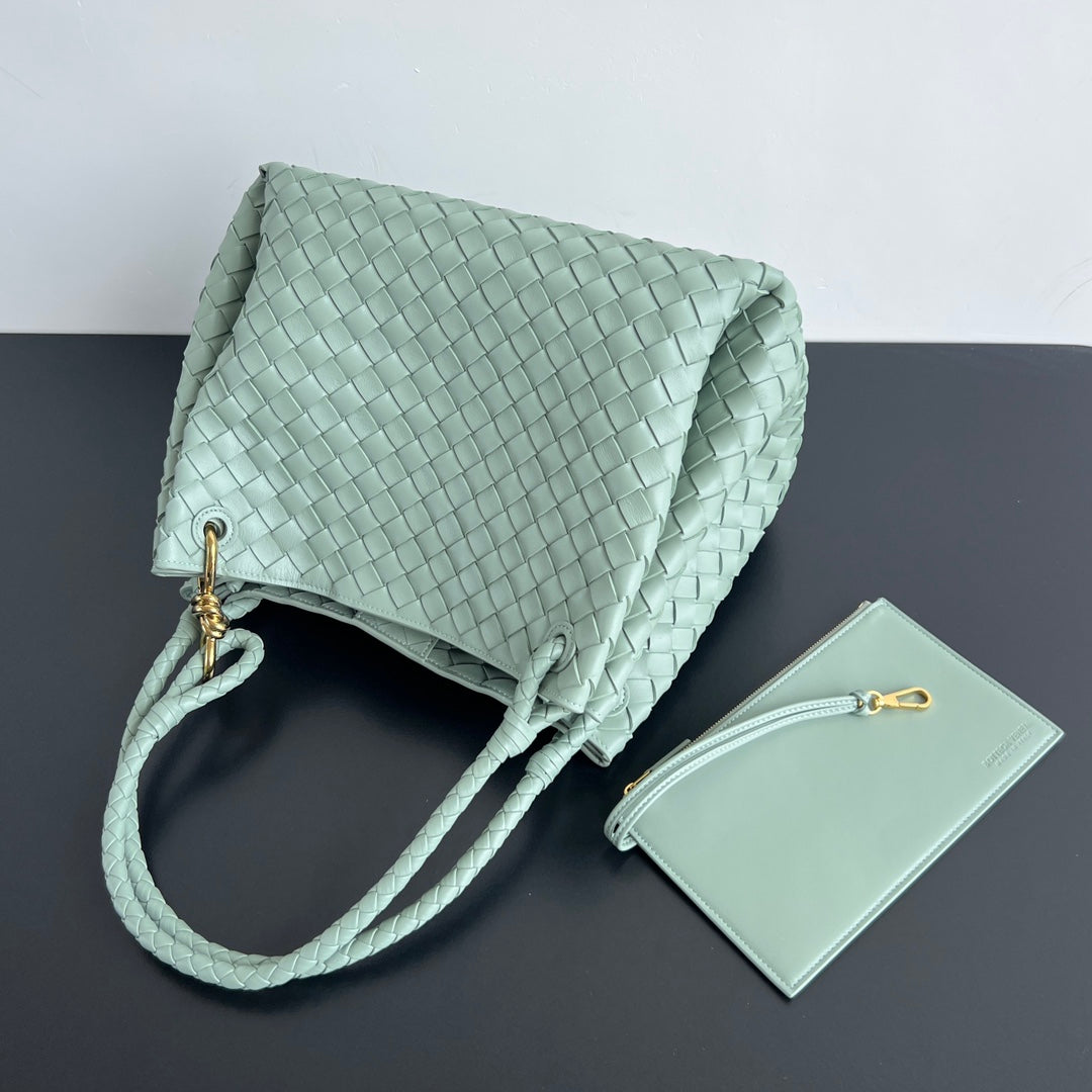 BV Intrecciato 30cm Bag Sage Green Leather 532259