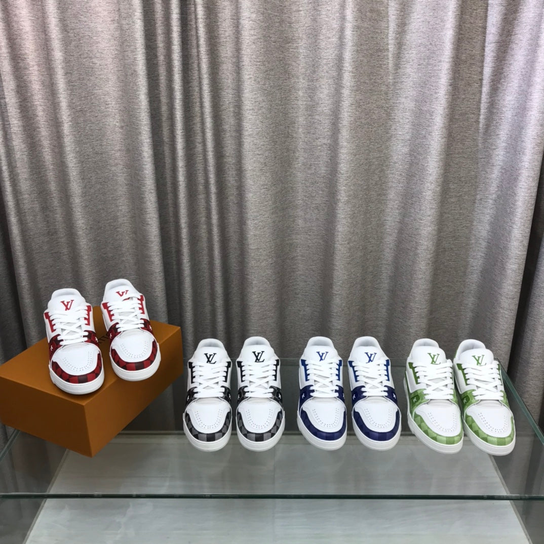 LV Trainer Sneaker Dark Blue White Cowhide