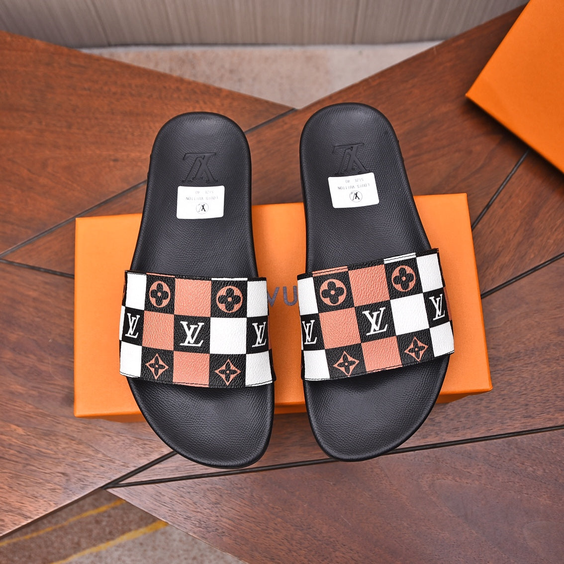 LV MULE SANDAL COLORFUL DAMIER CALFSKIN