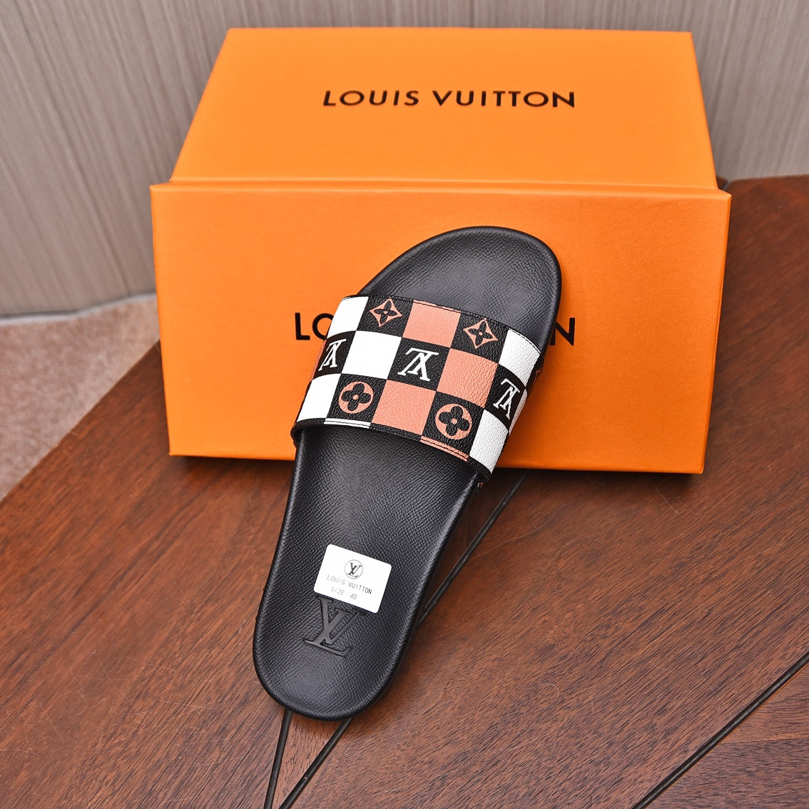 LV MULE SANDAL COLORFUL DAMIER CALFSKIN