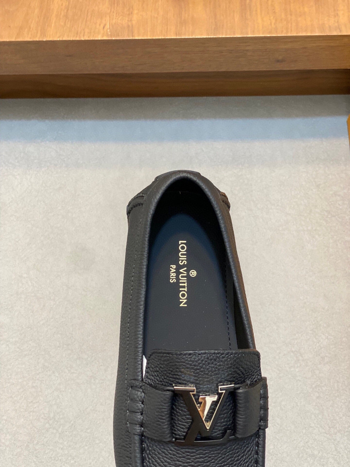 LV LOAFER IN BLACK WRINKLE CALFSKIN