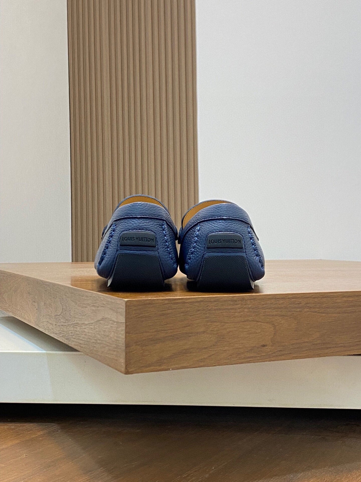 LV LOAFER IN NAVY BLUE WRINKLE CALFSKIN