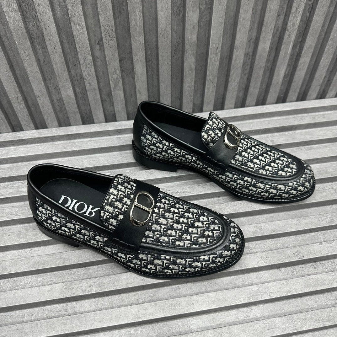 CD SYMBOL GRANVILLE LOAFER BLACK MONOGRAM JACQUARD