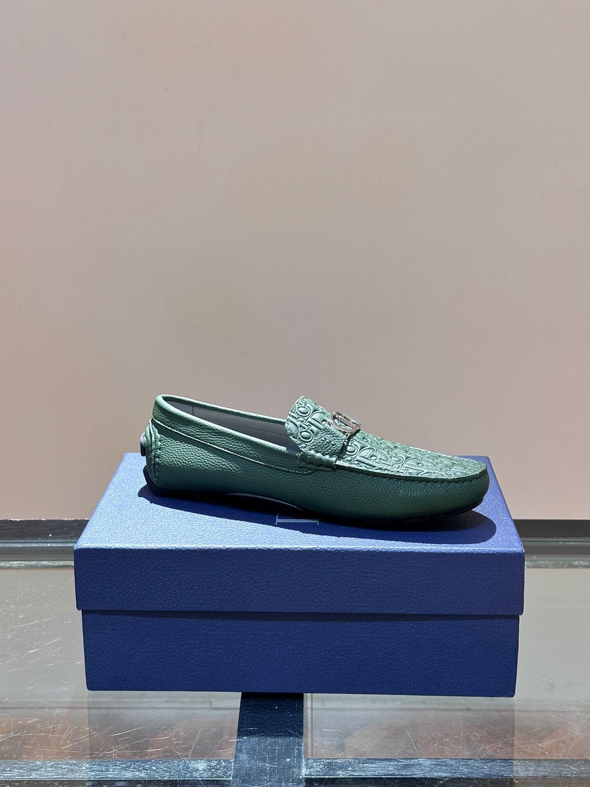 CD ODÉON LOAFER DARK GREEN CALFSKIN