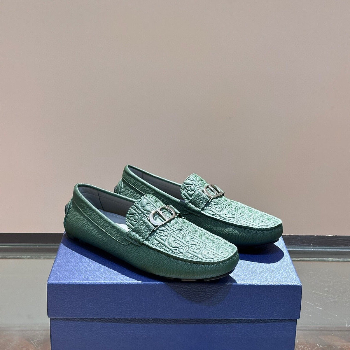 CD ODÉON LOAFER DARK GREEN CALFSKIN