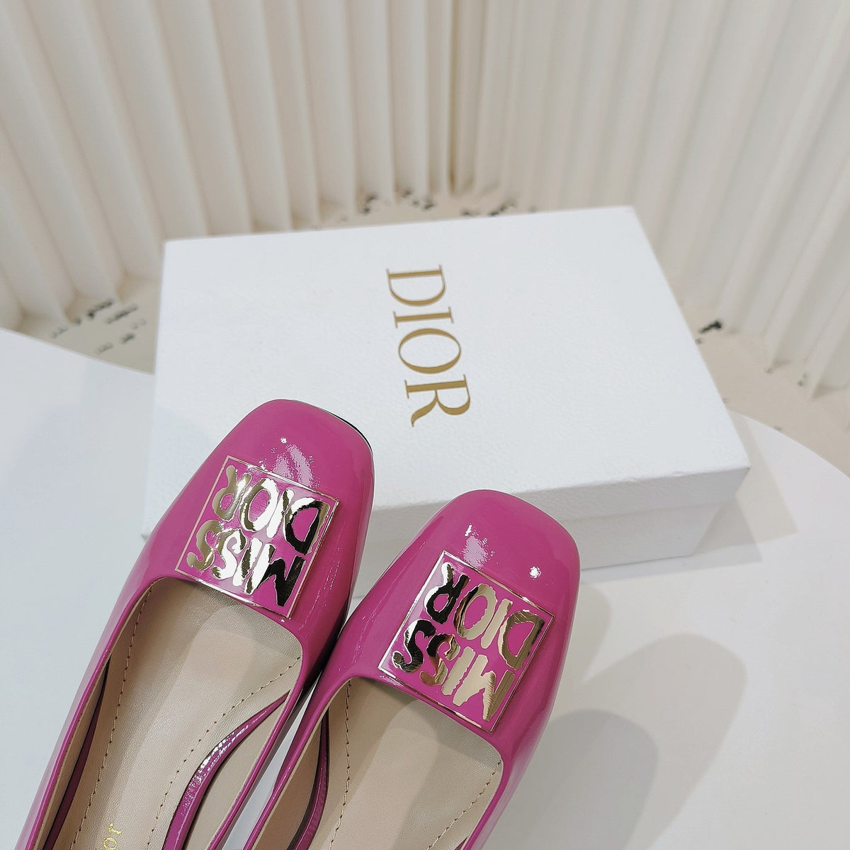Miss Dior Pump 40mm In Deep Pink Cowhide 111366