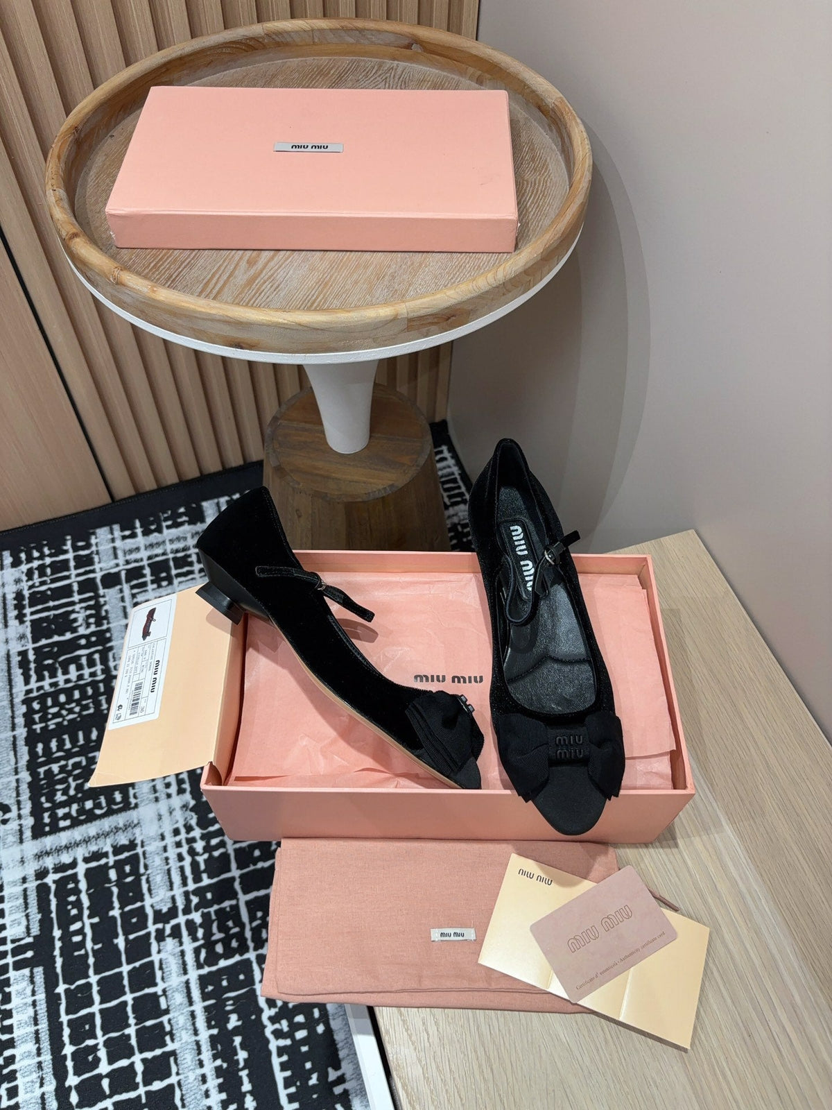 Miu Ballet Flat Black Velvet